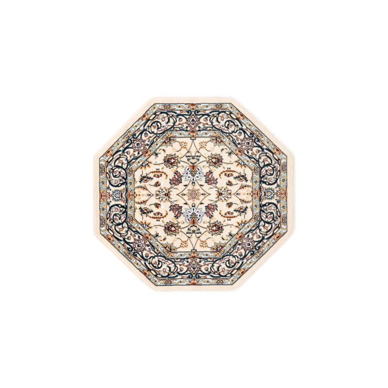 Jackson Oriental Indoor Rug, Octagon 3'1" x 3'1", Ivory/Blue