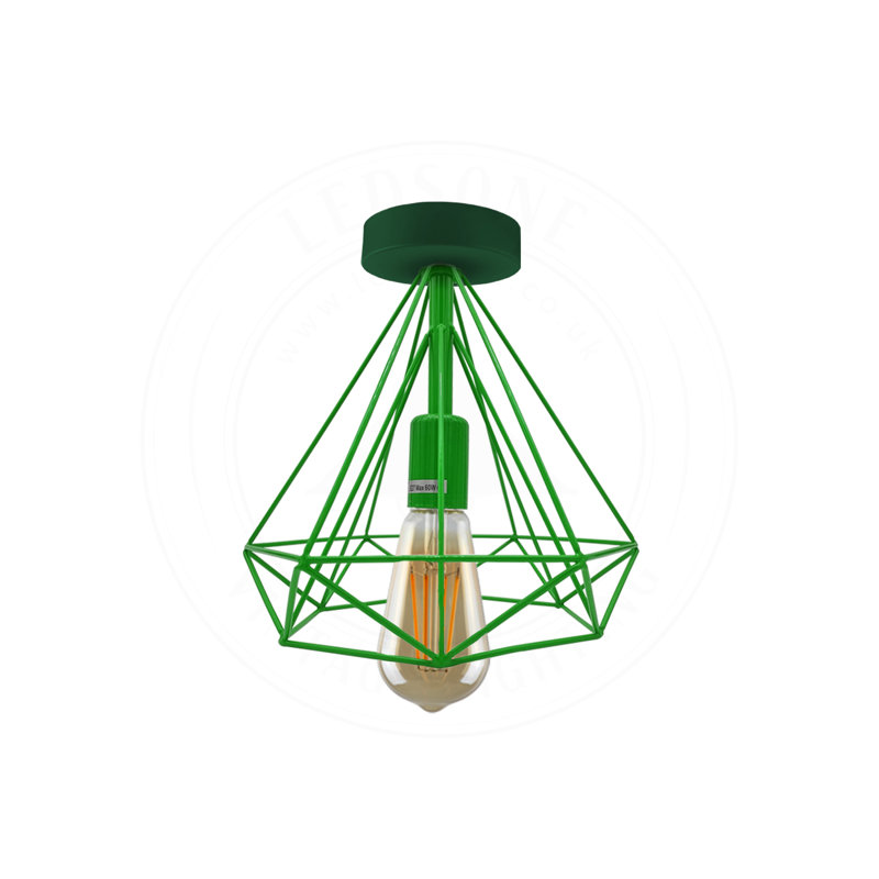 Akim Flush Mount, Green