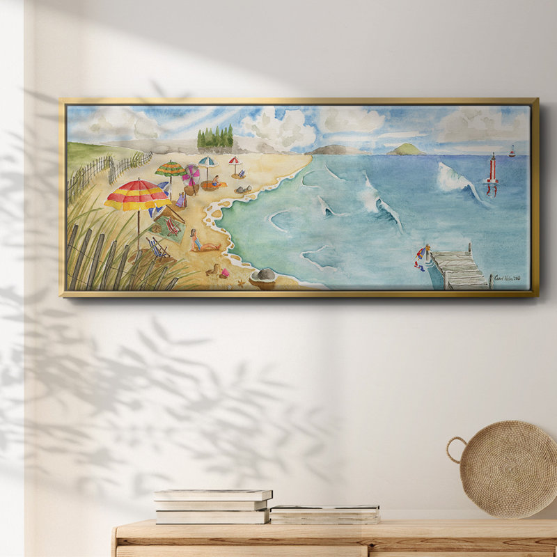 Sand and Surf- Framed Canvas, 24" H x 60" W