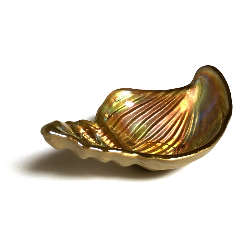Desserte de condiment conch shell, Or