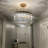 Maggio 5-Light 18.5" Glossy Brass Crystal Prism Drum Semi Flush Mount