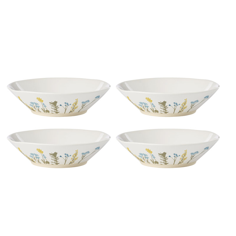 Wildflowers 8" Pasta Bowls, S/4