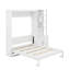 Lit escamotable double avec tablettes