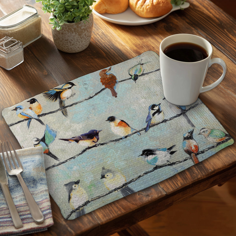 Napperon orange en polyester tressé | Vaisselle pour la maison