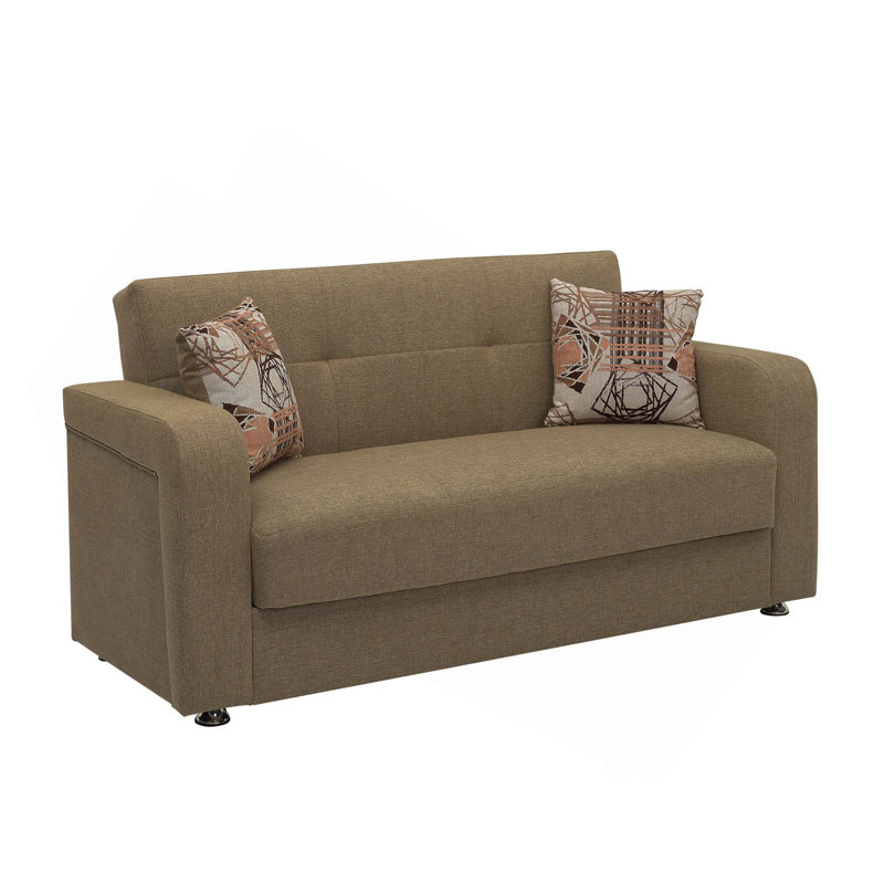 Causeuse convertible avec rangement Primenest Nimbusflow, Brun