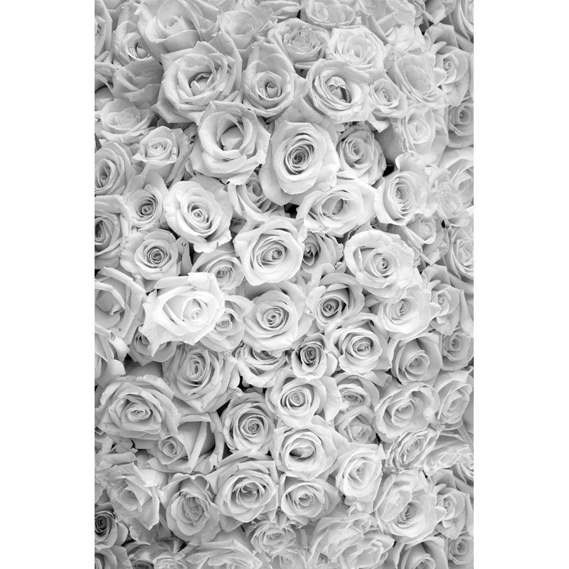 Murale à 4 panneaux 9 pi x l 72 po white roses Lianna