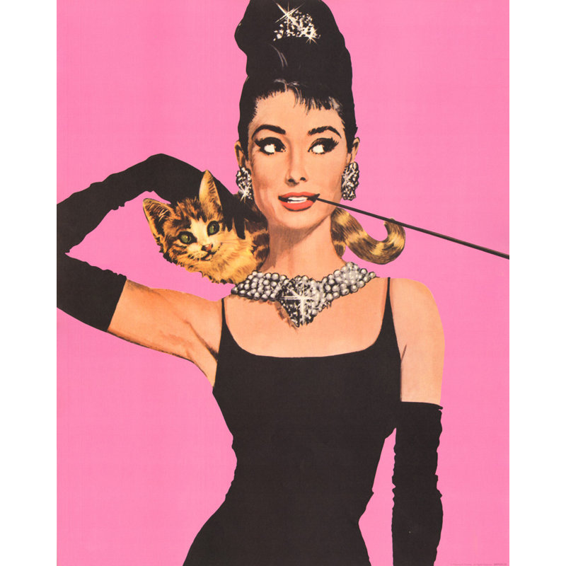 Audrey Hepburn - Pink, 18" H x 14" W