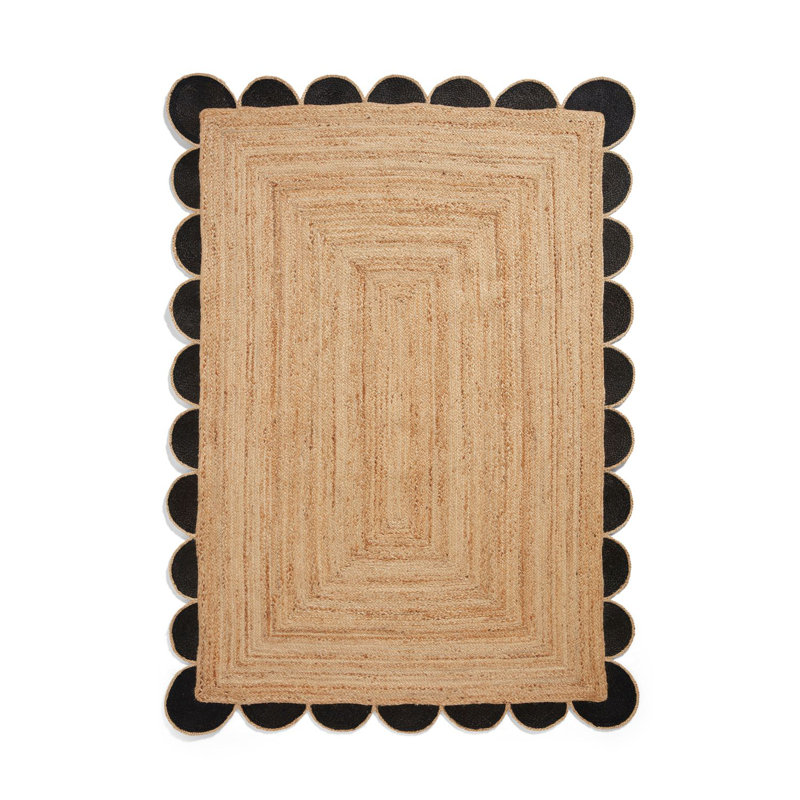 Savannah Jute area rug Hand Made Rectangle Black, Rectangle 200 x 290cm