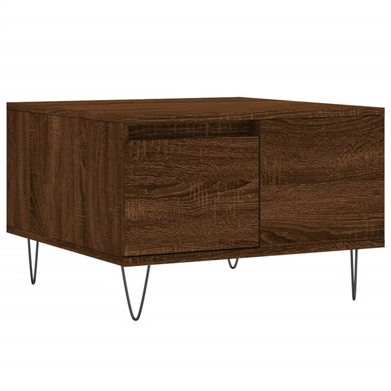 McBrine Coffee Table with Storage, Brown Oak