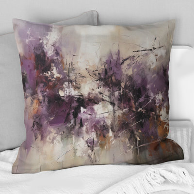 Modernist Expressions V - Abstract Midcentury Printed Throw Pillow