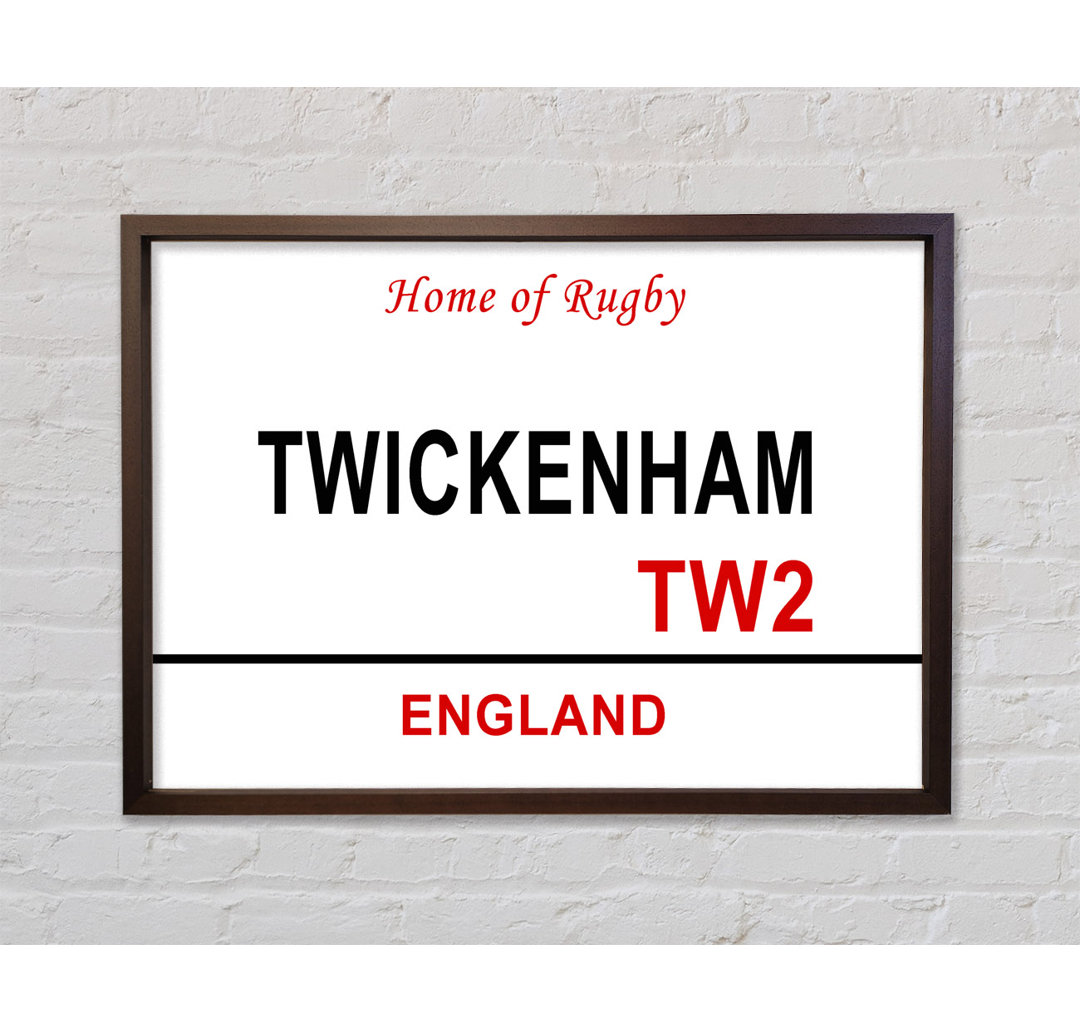 Twickenham Schilder Gerahmter Druck