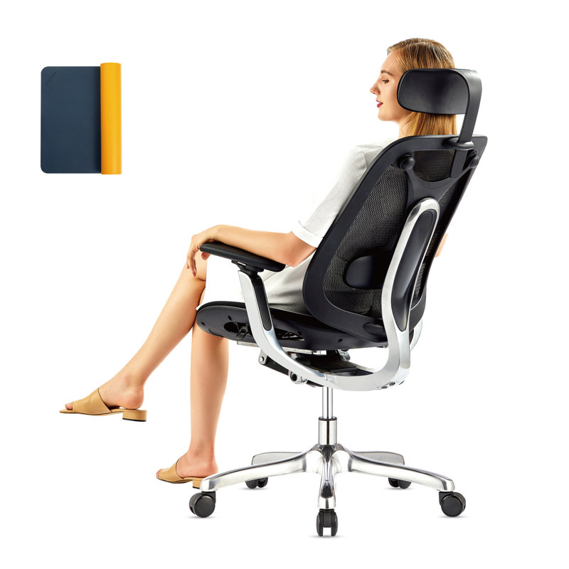 Chaise de bureau Tacroney, Noir