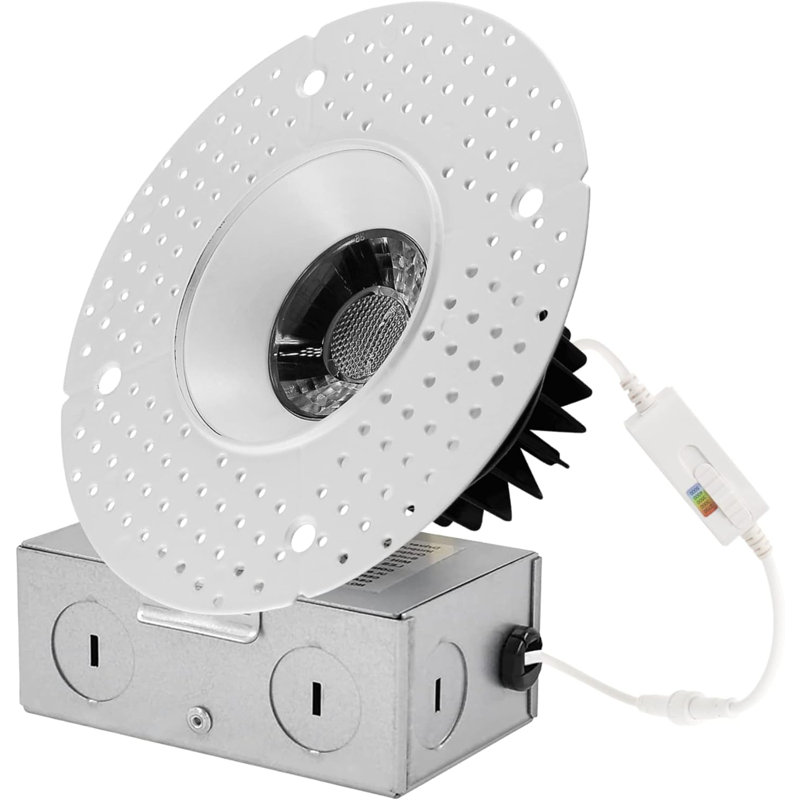 Luminaire encastré à DEL rond 3,5 W P-5000 de 3,5 W à culot rond de 12 W et 850 lumens P-5000, Blanc