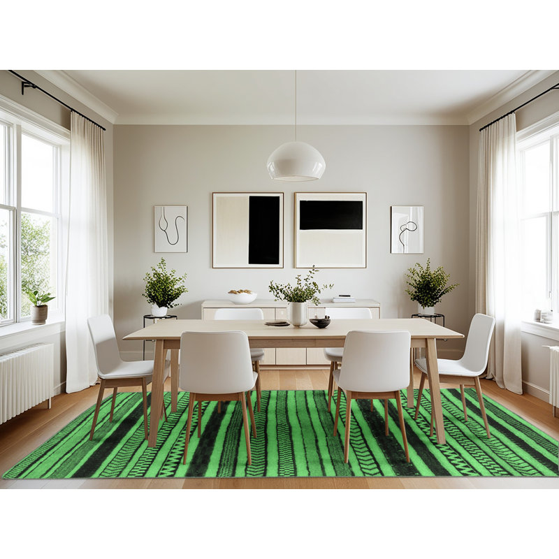 Kealsey Washable Geometric Indoor Rug, Rectangle 7' x 10'