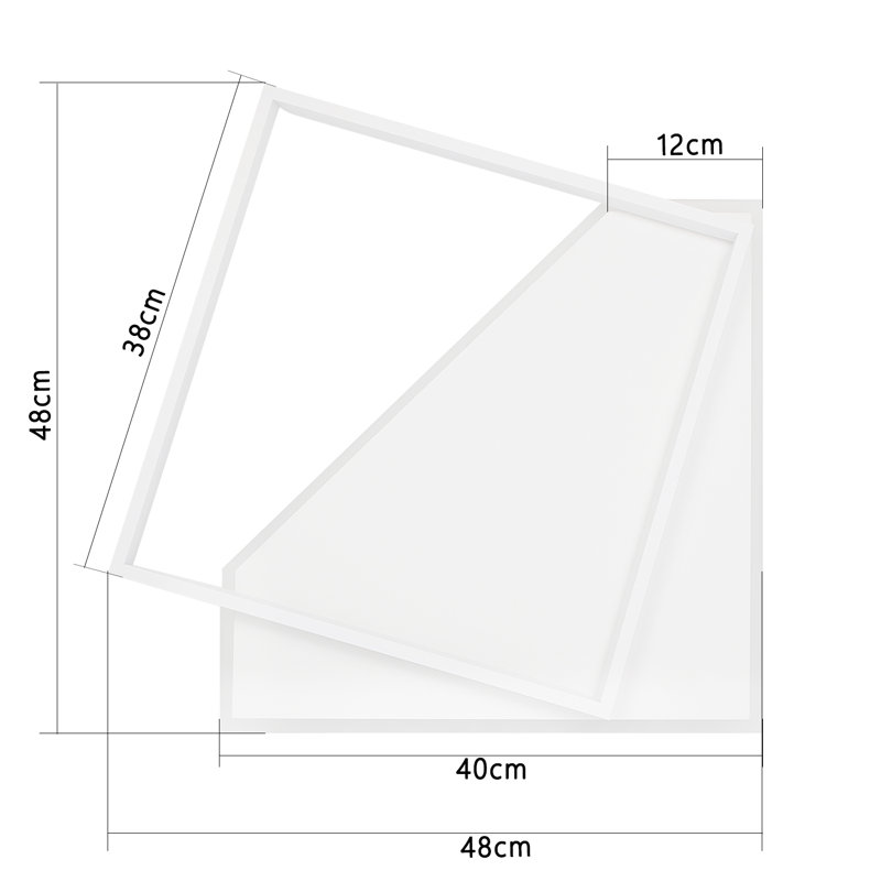 Adalin LED Flush Mount, 48cm H x 48cm W x 6cm D, White