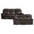 Bayshore Modern & Contemporary Breathable Faux Leather 2-Piece Living Room Set with Integrated Power Console, Dual Recline & USB Charging Ports-879743597