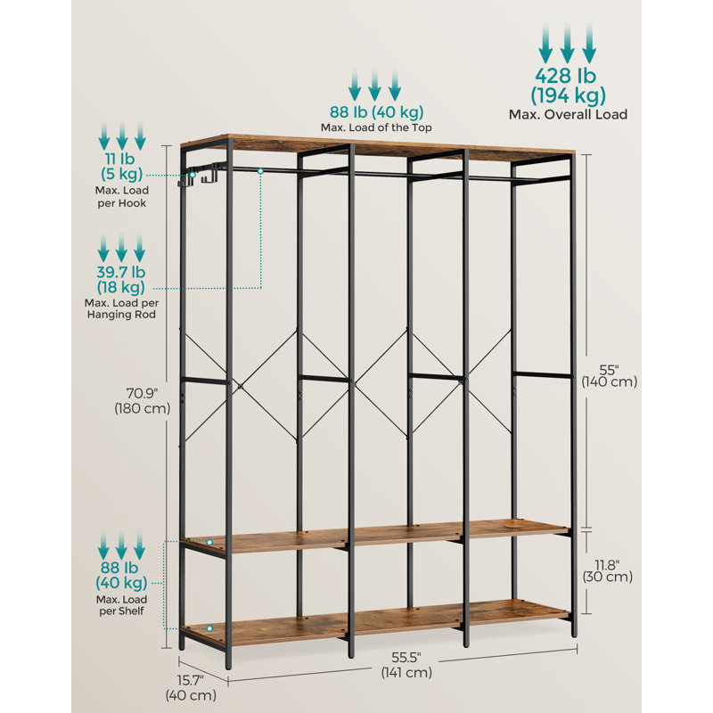 Anique 141cm Clothing Rack