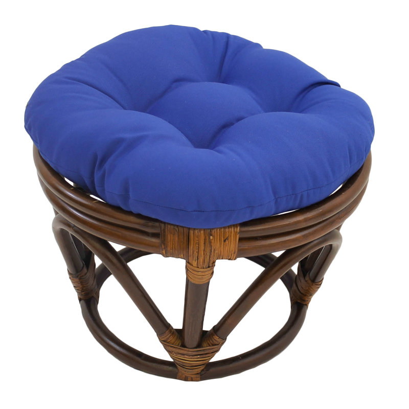 Coussin rond pour repose-pieds d'intérieur, Bleu royal