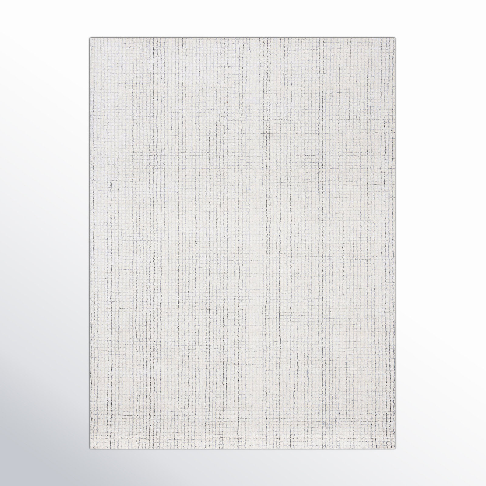Rowe Ivory Grey Hand-Tufted Abstract Rug, Rectangle 6' x 9'