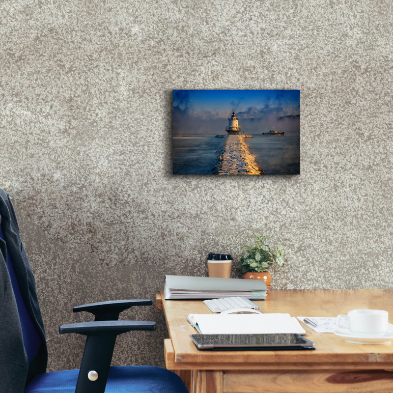 «Passing The Lighthouse» par Rick Berk, art mural sur toile