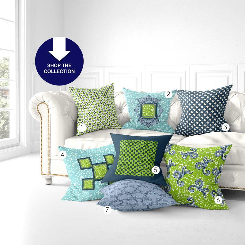 Housse de coussin d'intérieur Connor Speckled Blue, 18" x 18"
