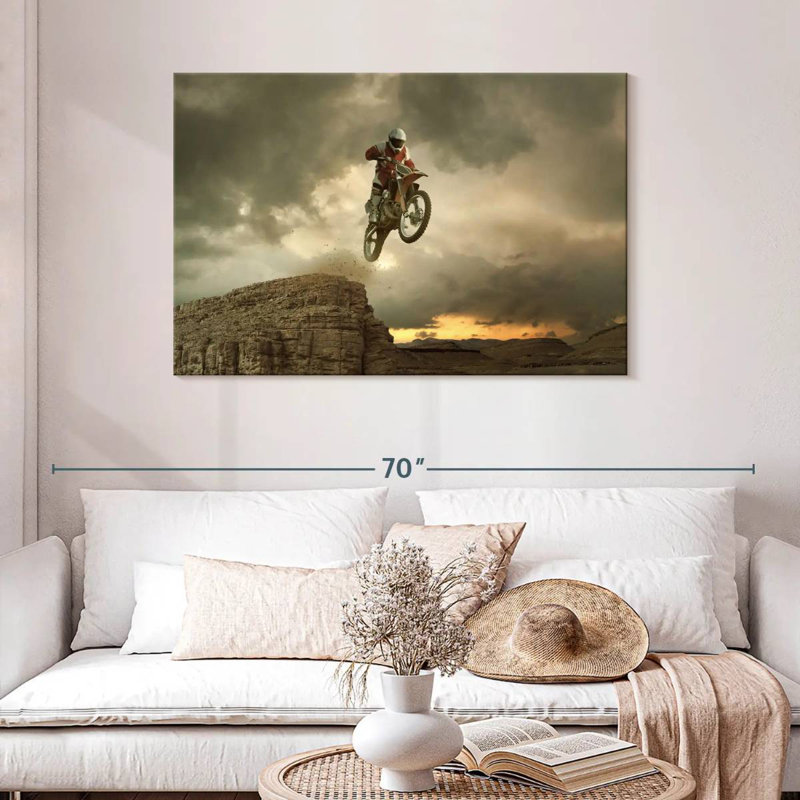 Sireci Dirt Bike Stunt, 30" H x 45" W