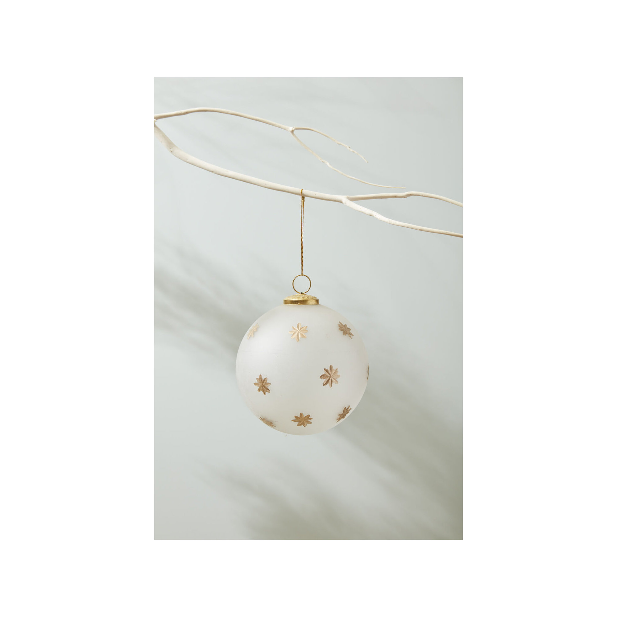 Stari North Star Ball Ornament, 6" H x 6" W x 6" D