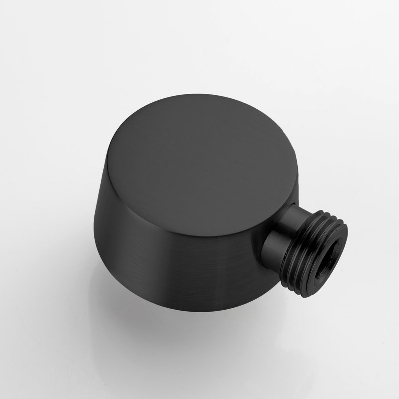 Douche ronde à 1 jet à haute pression avec 27,5 po Bar mural noir mat