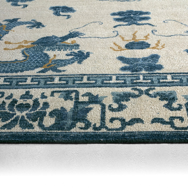 Jaipur Living Cobal Hand Knotted Area Rug ( 8'x10'), Rectangle 10' x 14'