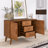 47" Mid Century Modern Sideboard with Thick Solid Wood Frame Base and Legs