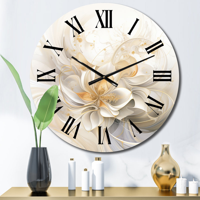 Horloge murale en métal Dreamy White, Petit