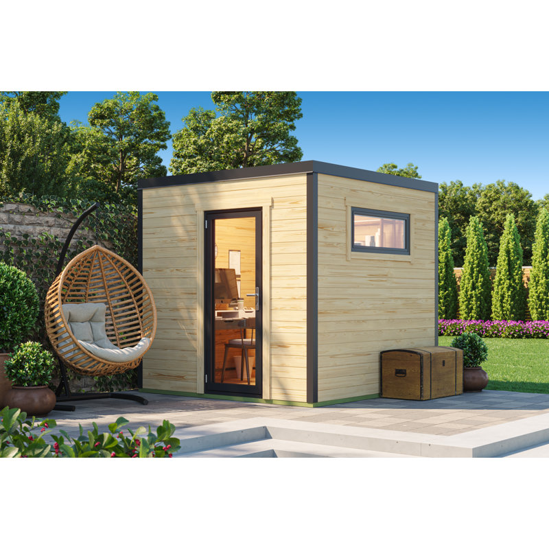 Lasita - 8.5 x 8.5 Ft. Premium Log Cabin With Aluminium Double Glazed Door And Window (44mm)