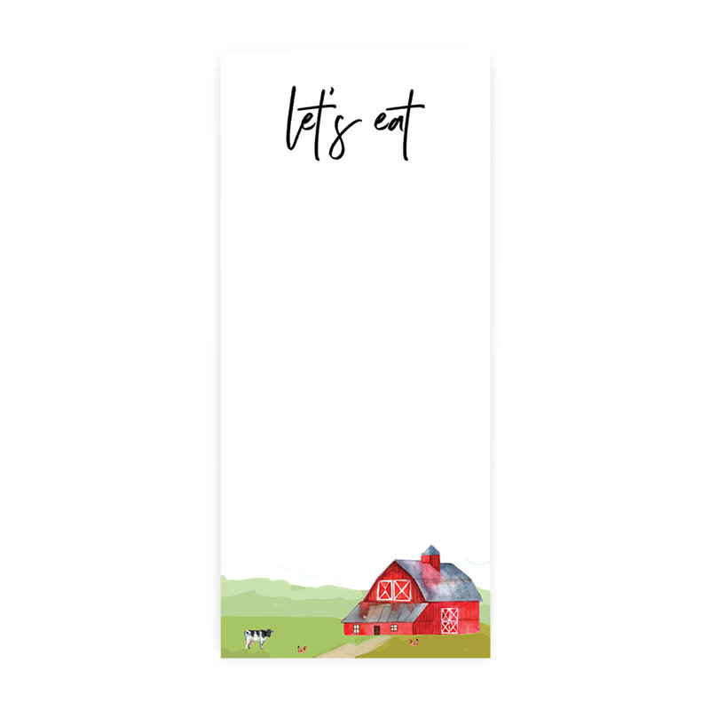 Cartes de menu de mariage Barn Barn