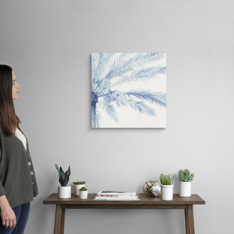 Art mural sur toile Chambray Palms II, Toile tendue, H 20 po x l 20 po x P 1,25 po