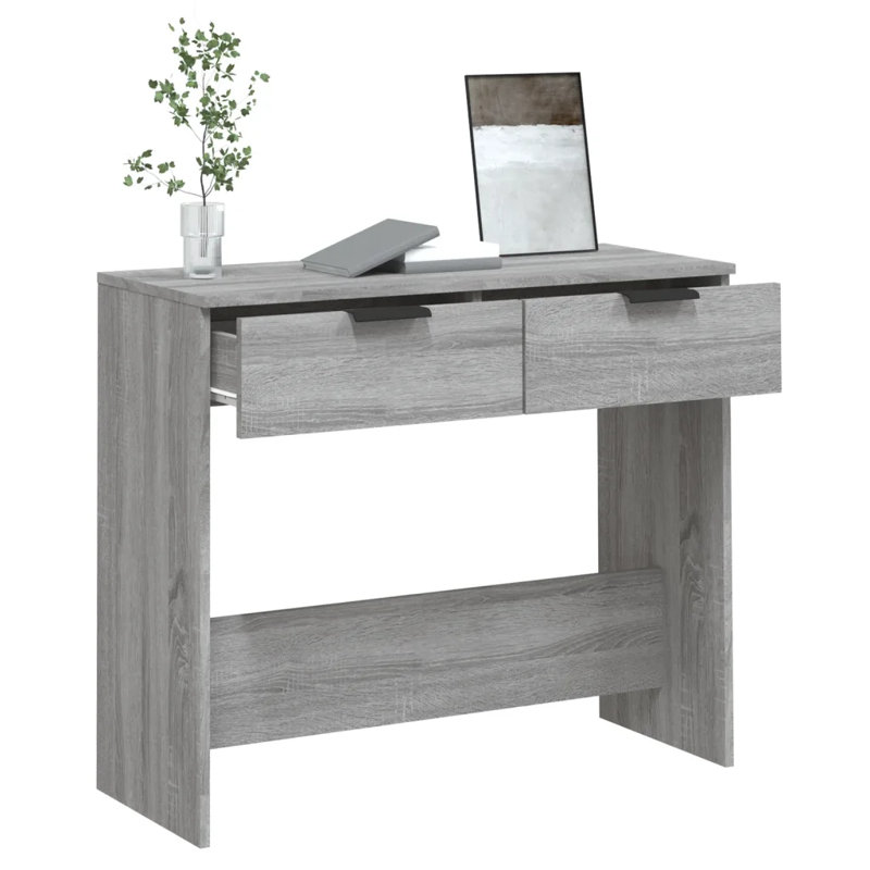 vidaXL Console Table Decorative Accent Table for Entryway Engineered Wood, Grey Sonoma