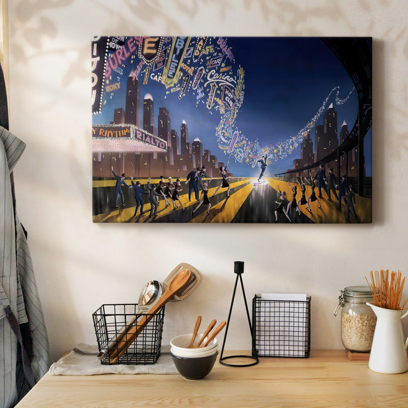 Toile tendue Neon Symphony-Gallery, H 8 po x l 12 po