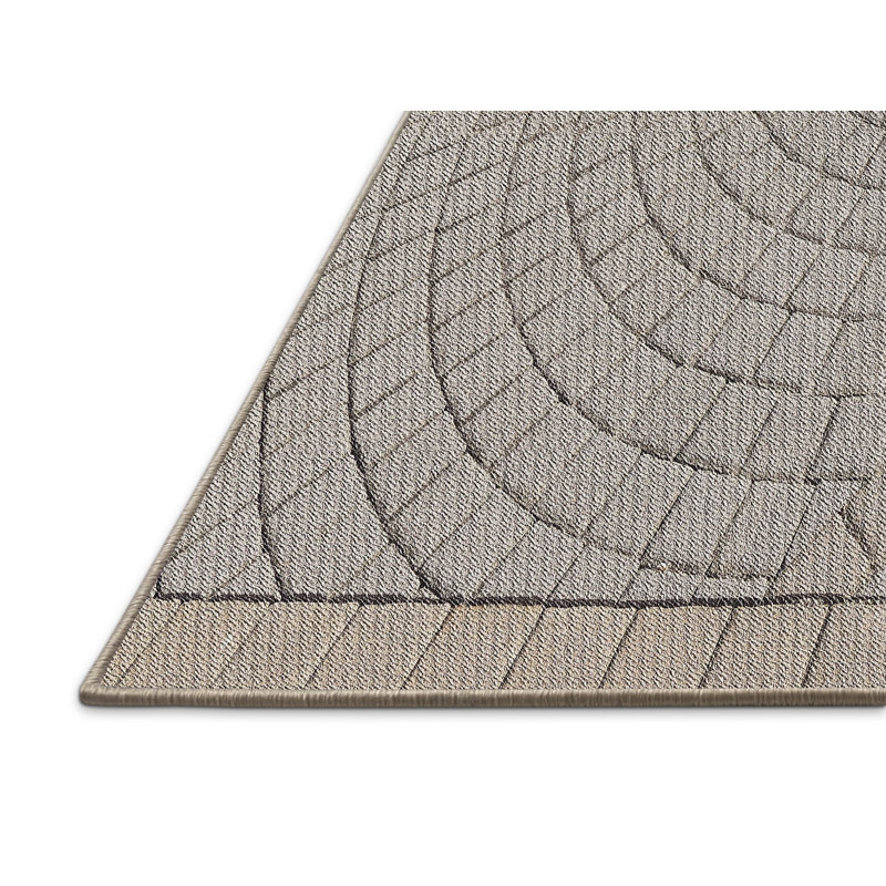 Tapis gris tissé à la machine, Rectangle 2 pi x 4 pi