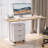 3-Drawer Vertical Filing Cabinet Rolling Wood Mobile File Cabinets Under Desk For Home Office With Casters (Non-Assembled)