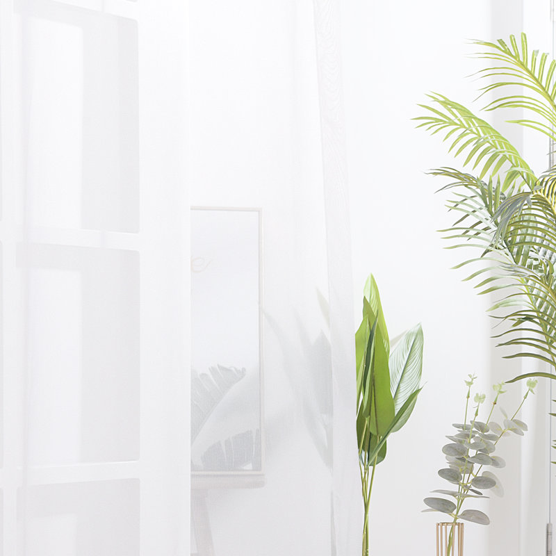 Doveton Blackout Curtain Pair, White, 140cm W x 90cm D