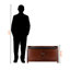 Banc de rangement 2 pièces avec compartiment de rangement brun Brock, H 21,45 po x l 39,57 po x P 15,21 po Brock