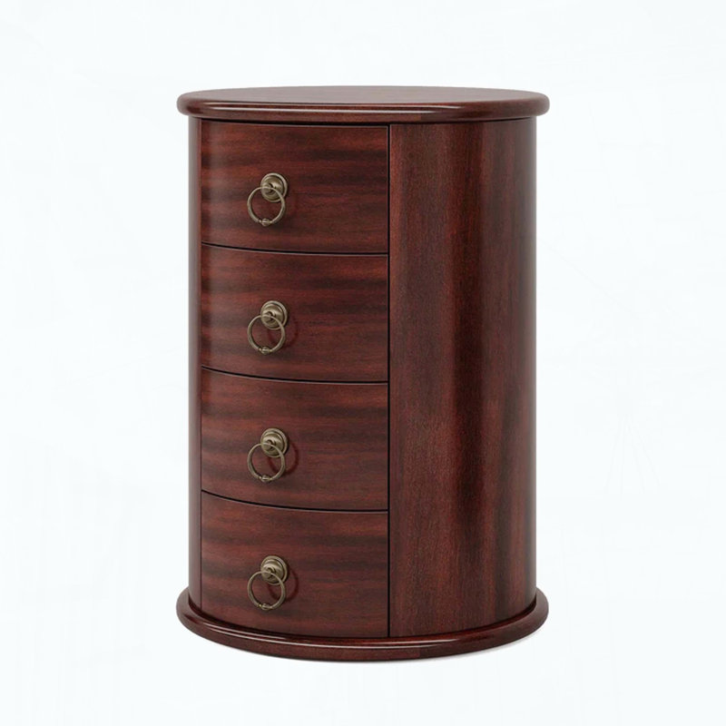 Wood Round Bedside Table | Multi-Functional Side End Table | Gift Idea