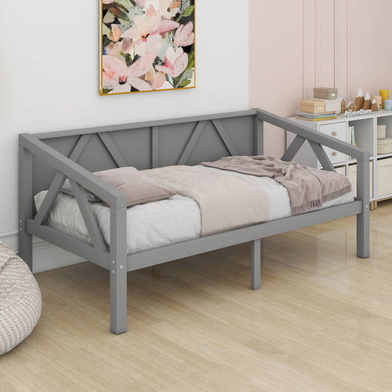 Lit de jour avec lattes en bois supportant un lit de jour Modern Living, Gris