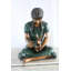 Sculpture fille bronze tressée bronze vert 24 po x 20 po x H 24 po