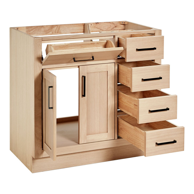 Base de meuble-lavabo simple 36 po Osoria, Chêne naturel