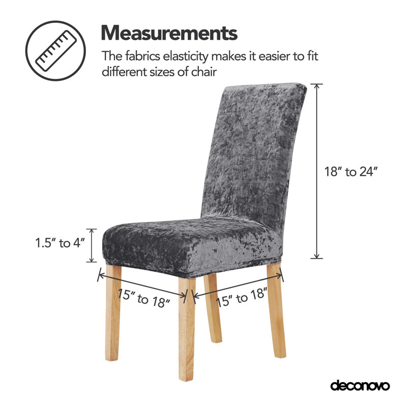 Housse pour chaise de salle à manger, Gris