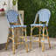 29,5 po d'extérieur français 2 pièces - Bleu marine, blanc, cadre en aluminium avec finition, PE, rouille, jardin 2 29,5 po, bleu et aspect, utilisation