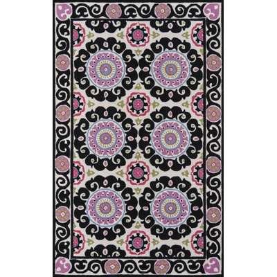 Roeser Hand Hooked Wool Oriental Indoor Rug
