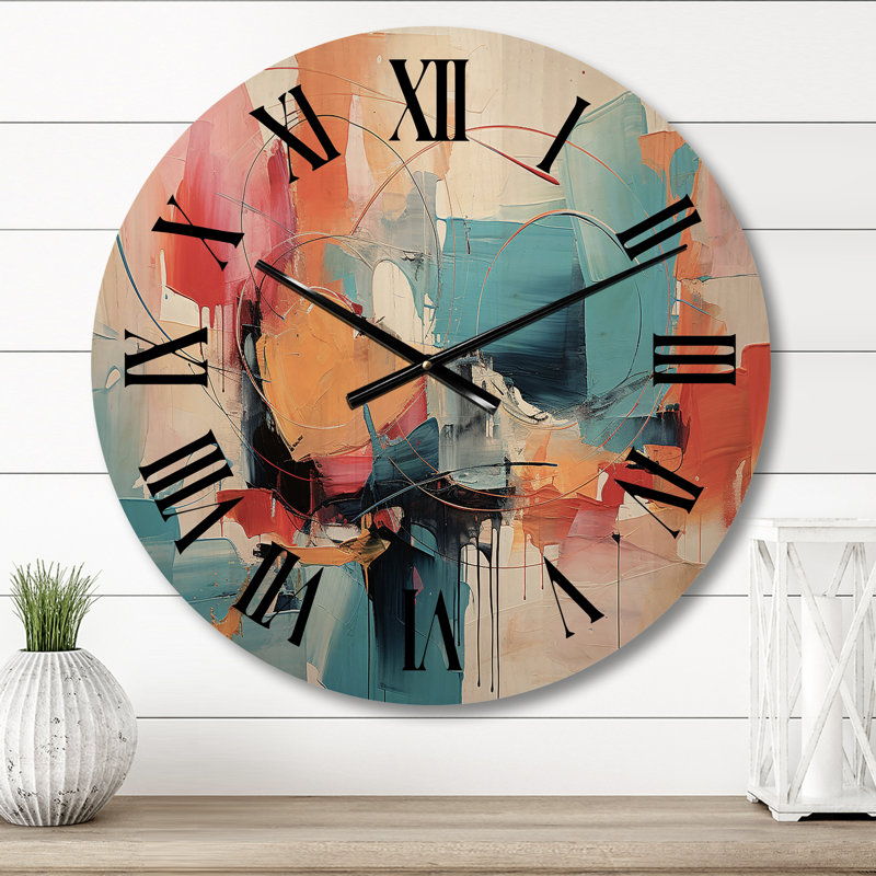 Horloge murale V bois, Moyenne