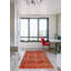 Tapis rouge unique en son genre 4 pi 8 po x 8 pi 2 po Melis