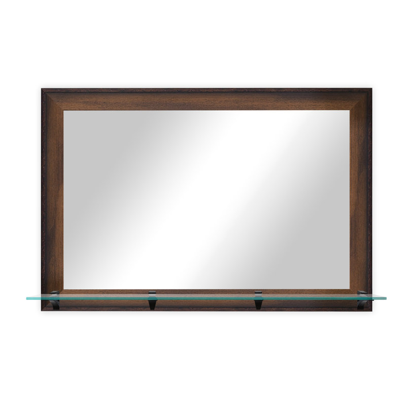 Miroir Camyle Marley, 32,5 po x 60 po, Noyer / Laiton